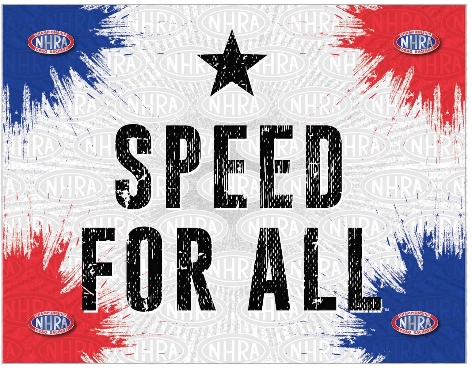 NHRA Speed For All 24x32 Logo Canvas Wall Art