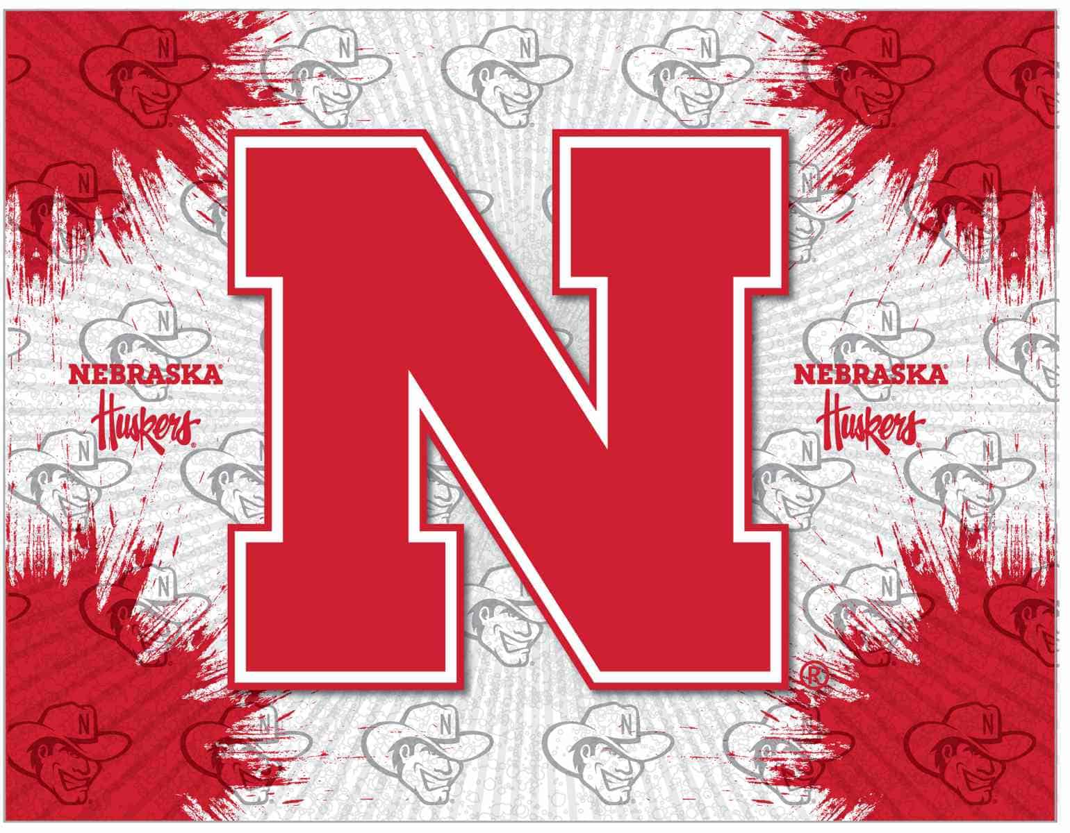 University of Nebraska 24x32 Logo Canvas Wall Art