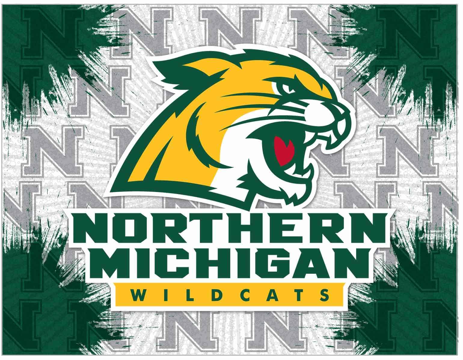 Northern Michigan University 15x20 Logo Canvas Wall Art