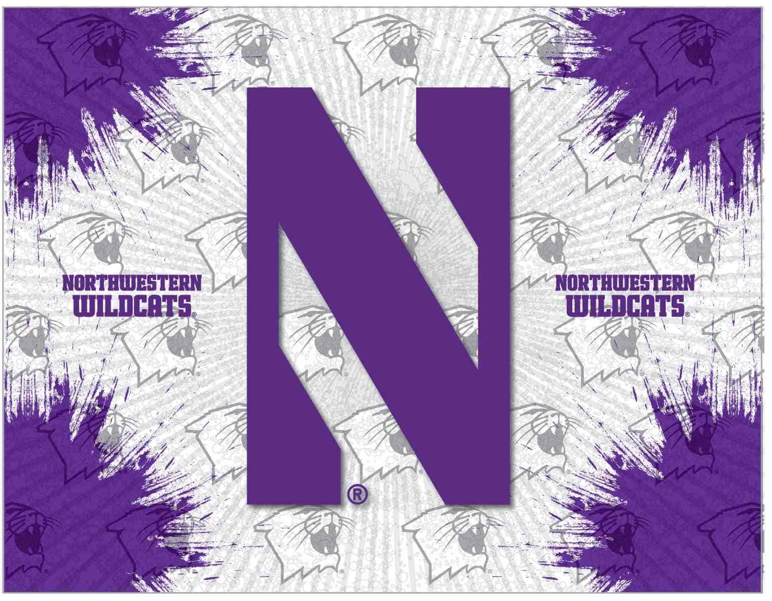 Northwestern University 15x20 Logo Canvas Wall Art