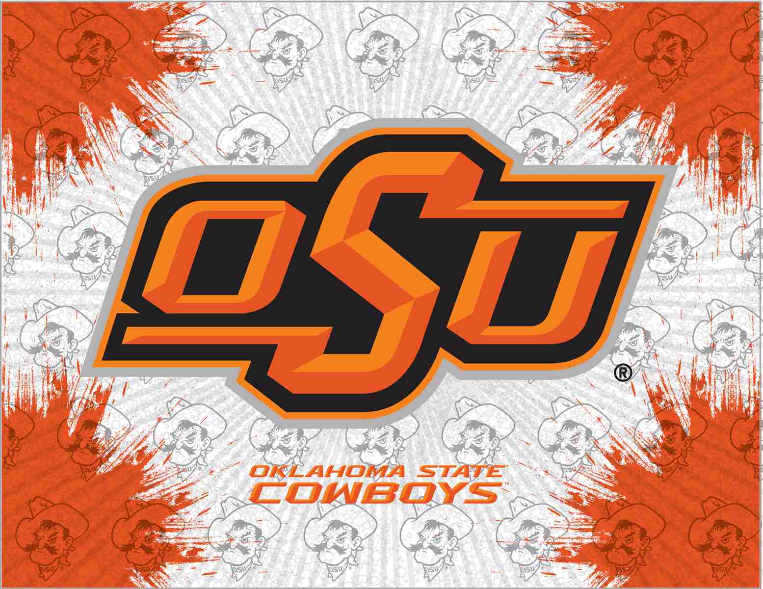 Oklahoma State University 24x32 Logo Canvas Wall Art