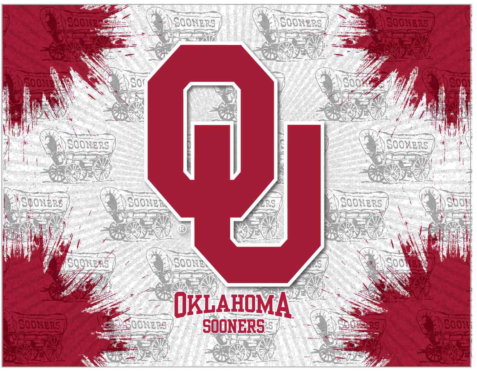 Oklahoma University 24x32 Logo Canvas Wall Art