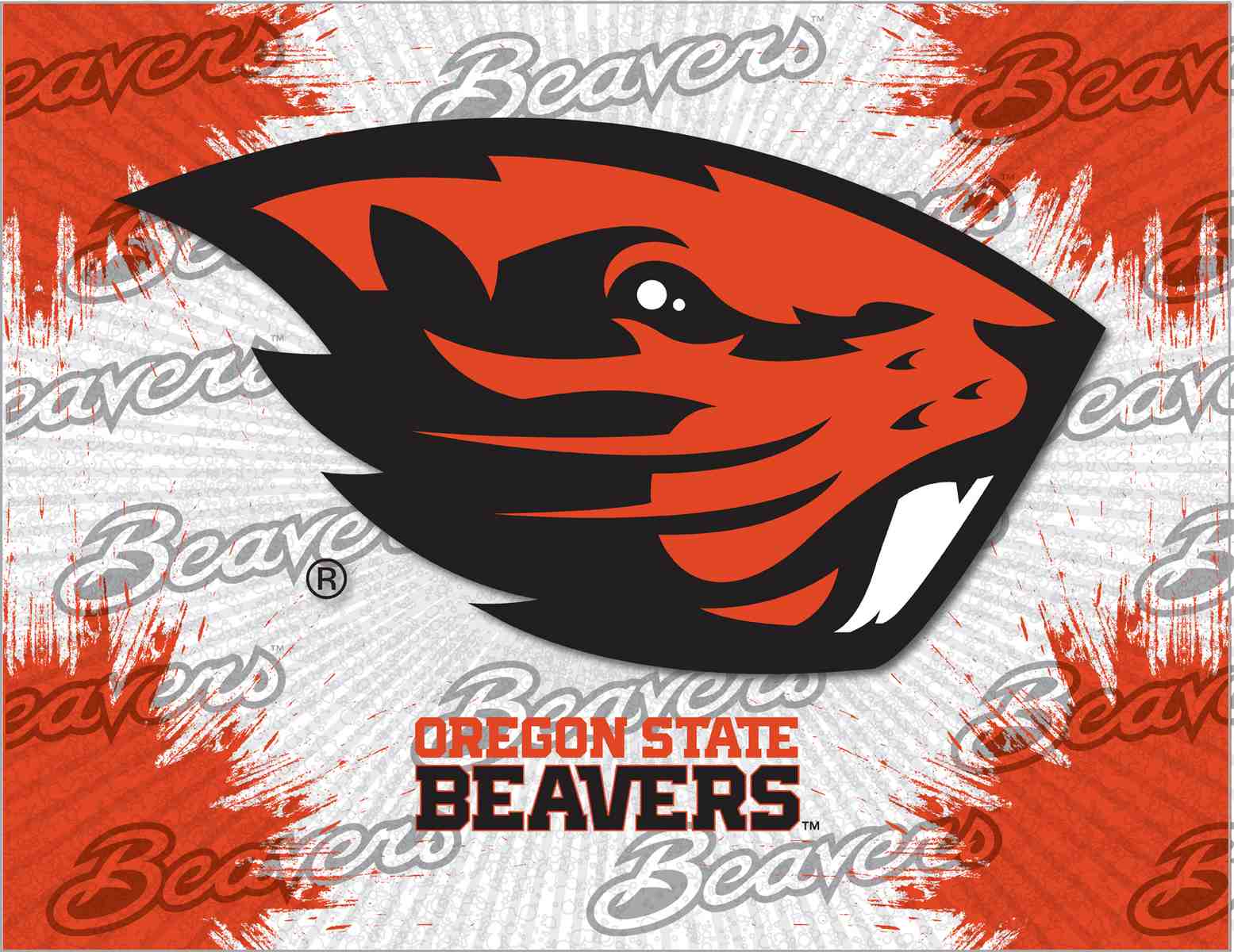 Oregon State University 24x32 Logo Canvas Wall Art