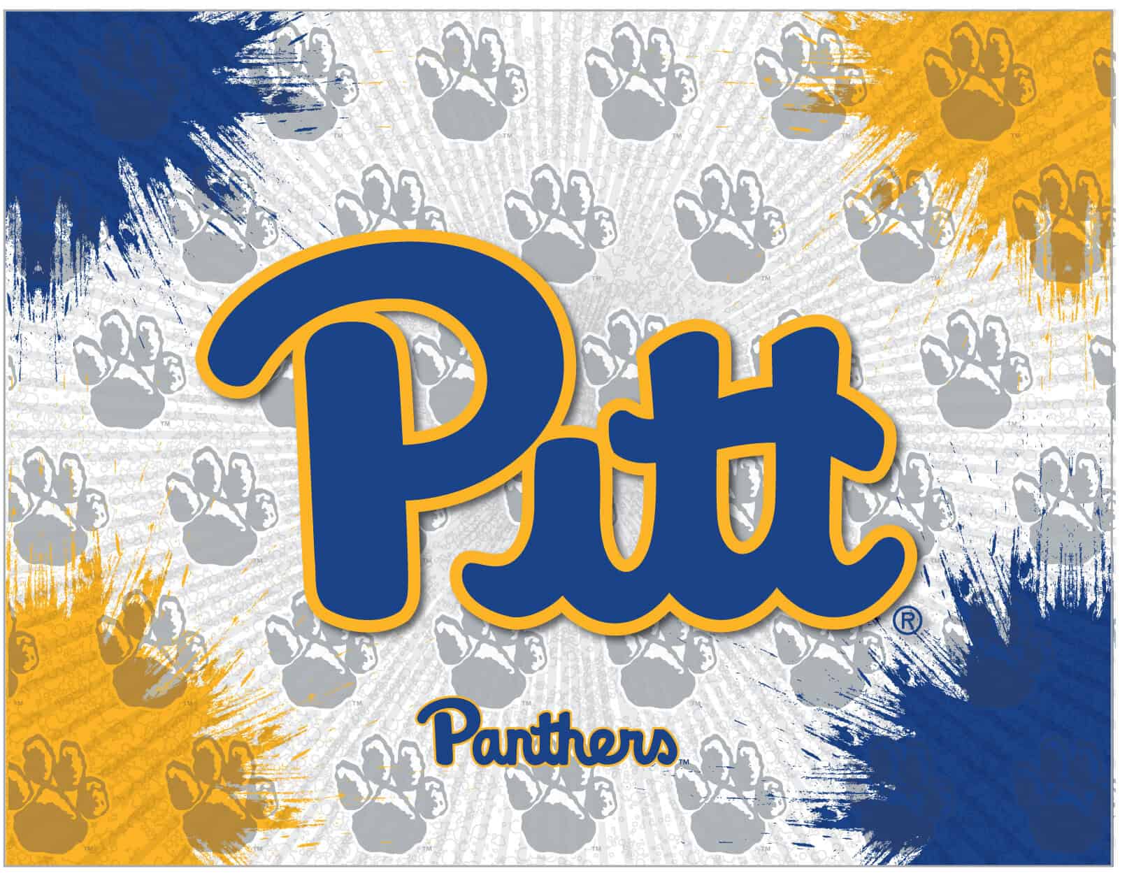 University of Pittsburgh 15x20 Logo Canvas Wall Art