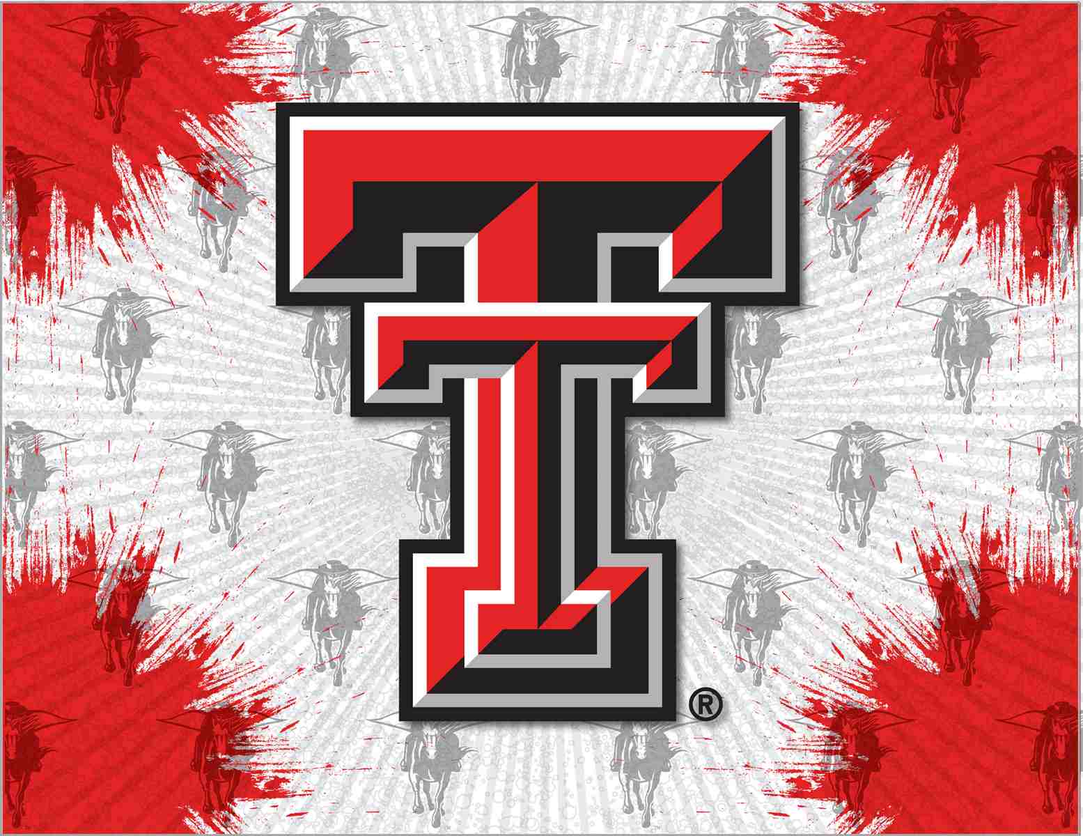 Texas Tech University 24x32 Logo Canvas Wall Art