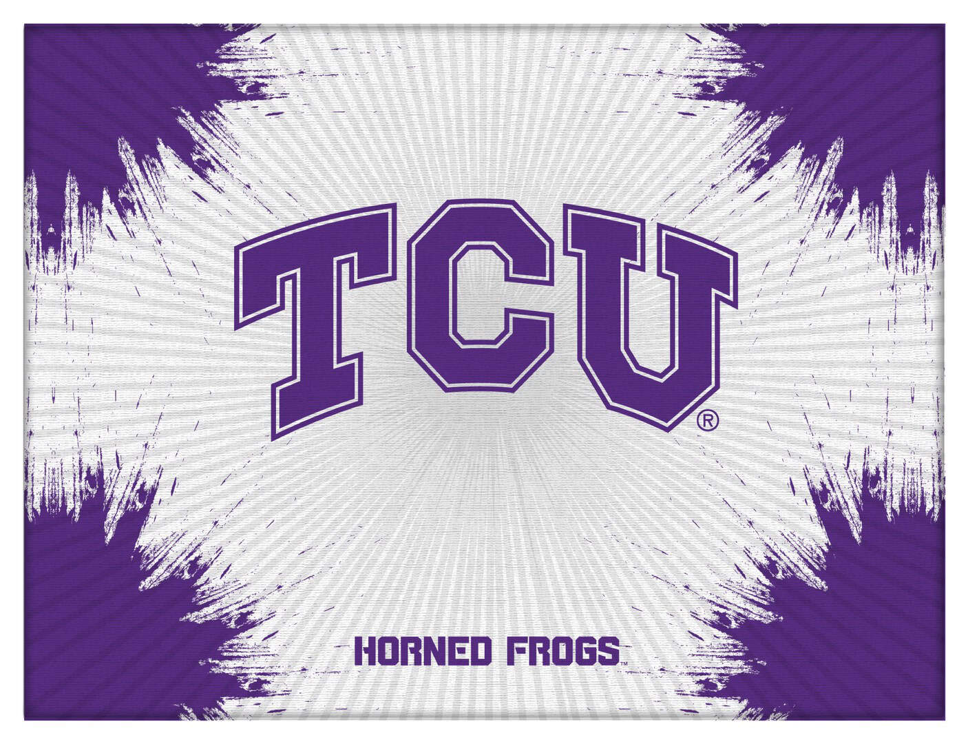 Texas Christian University 15x20 Logo Canvas Wall Art