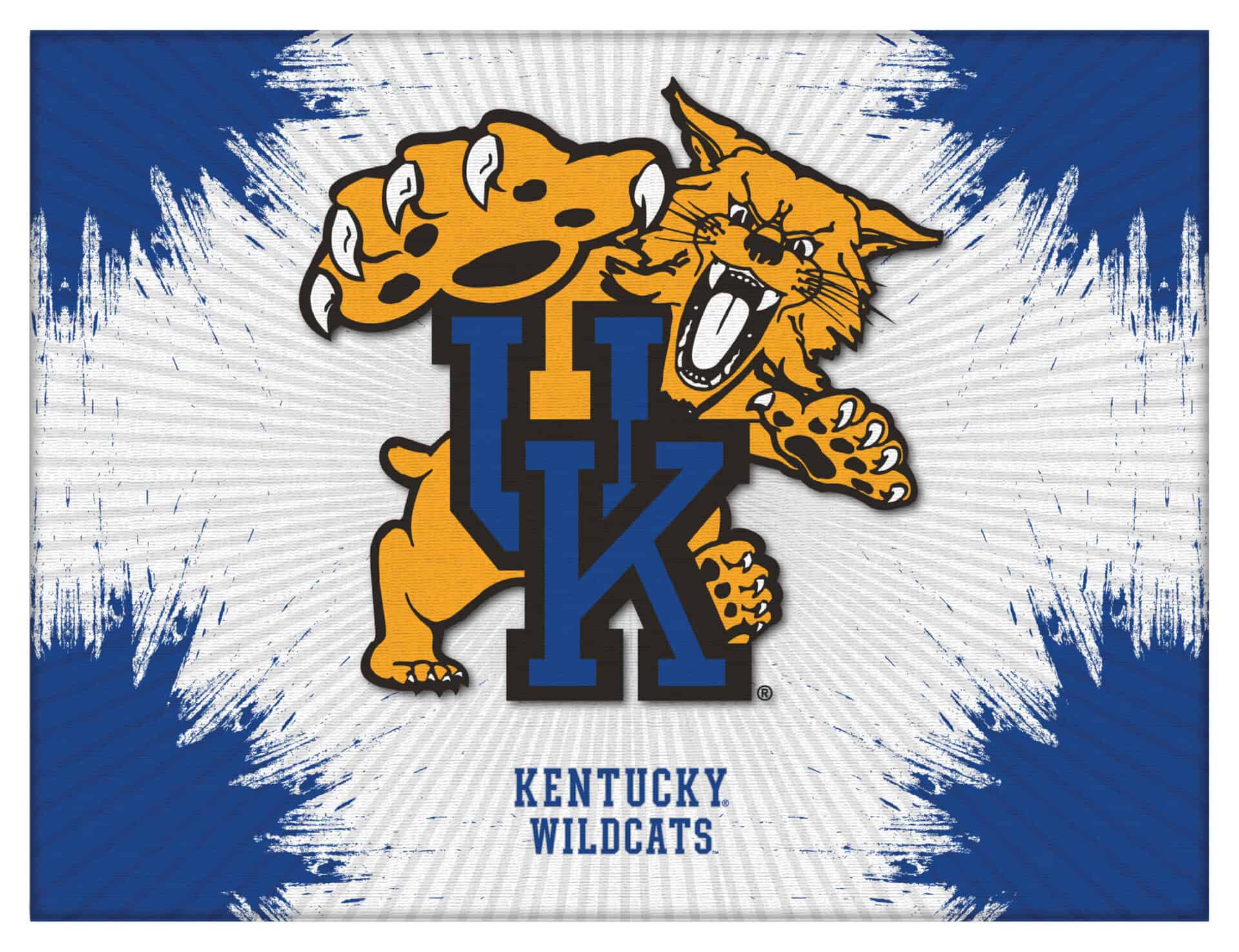 University of Kentucky (Cat) 24x32 Logo Canvas Wall Art