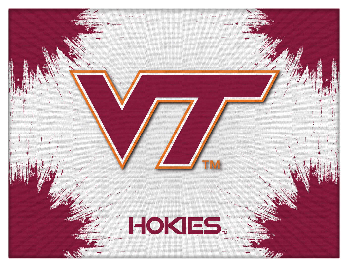 Virginia Tech University 24x32 Logo Canvas Wall Art