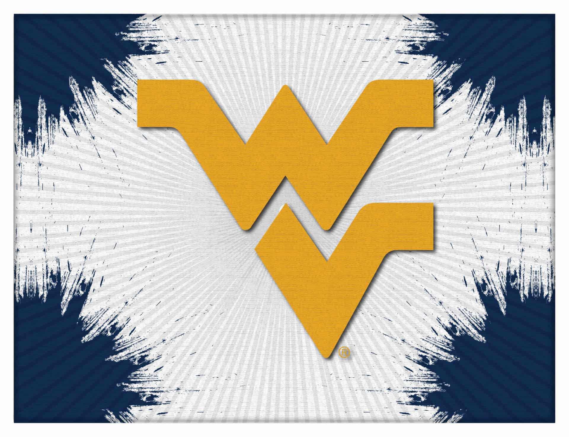 West Virginia University 24x32 Logo Canvas Wall Art