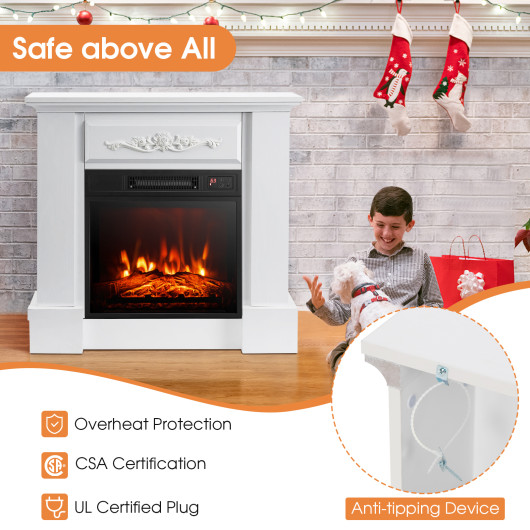LED Electric Fireplace TV Stand with Adjustable Flames and Heat - Image 12