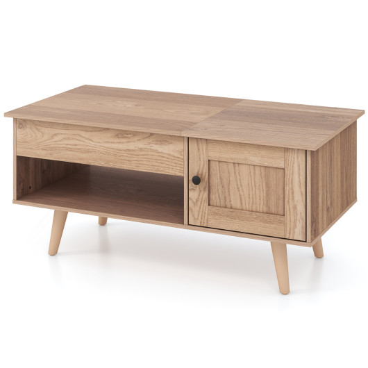 Lift Top Coffee Table with Hidden Storage and Multi-Tier Shelves - Image 18