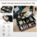 Lift Top Coffee Table with Storage Drawers and Hidden Compartment