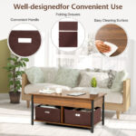 Lift Top Coffee Table with Storage Drawers and Hidden Compartment