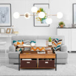 Lift Top Coffee Table with Storage Drawers and Hidden Compartment