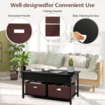 Lift Top Coffee Table with Storage Drawers and Hidden Compartment