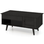 Lift Top Coffee Table with Hidden Storage and Multi-Tier Shelves