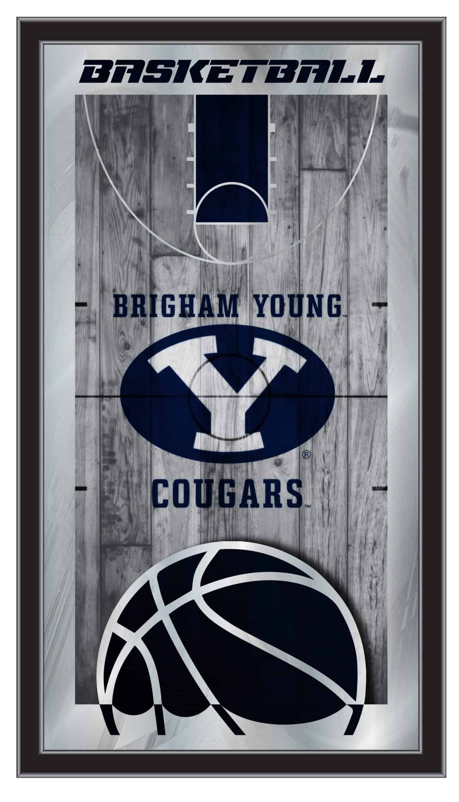 Brigham Young University 15x26 Basketball Wall Mirror