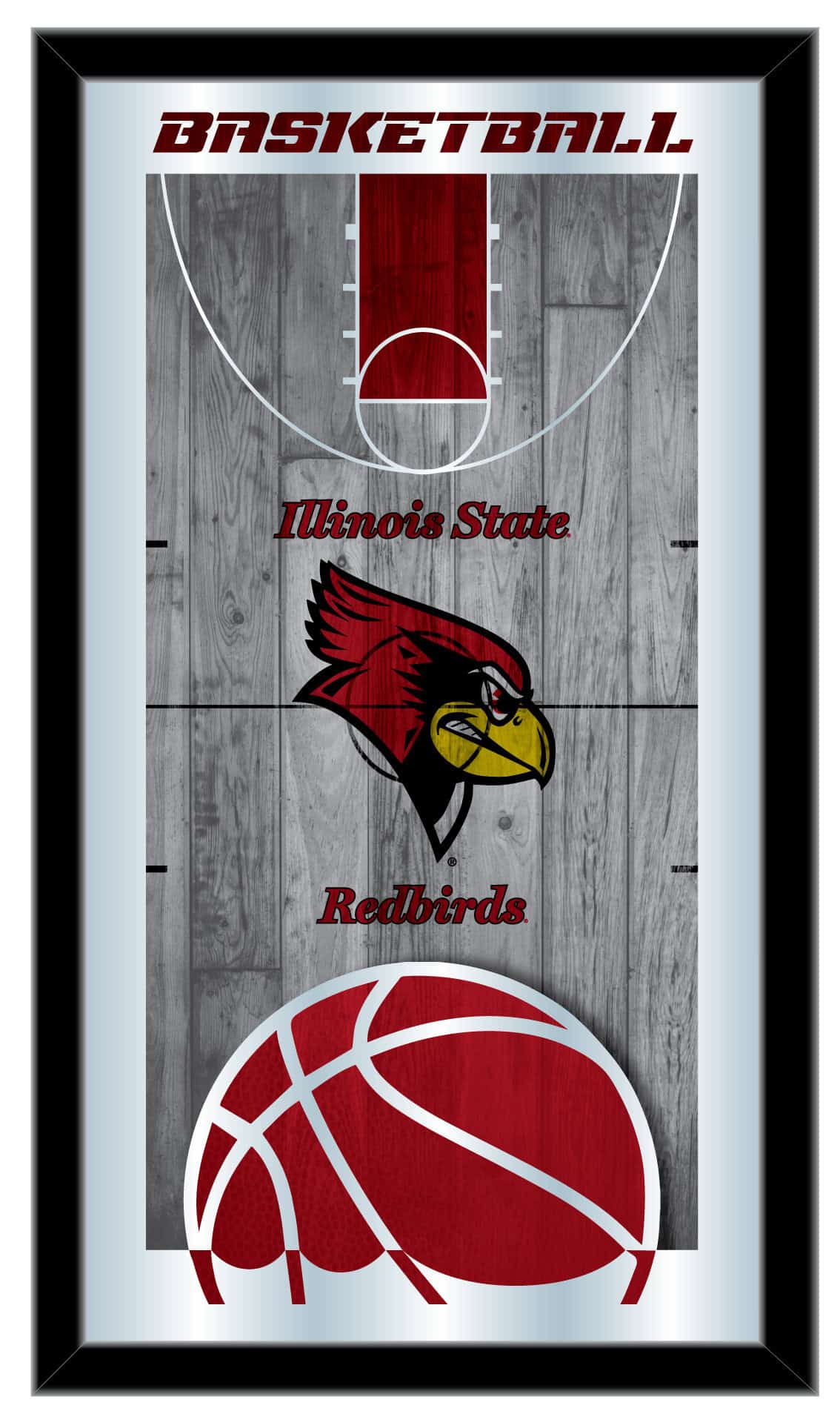 Illinois State University 15x26 Basketball Wall Mirror