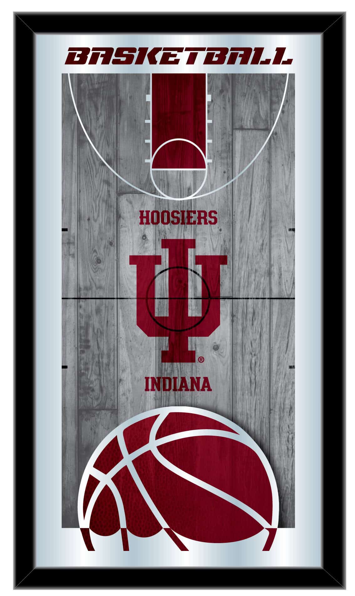 Indiana University 15x26 Basketball Wall Mirror