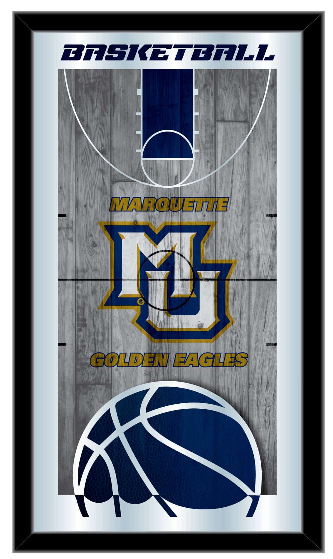 Marquette University 15x26 Basketball Wall Mirror
