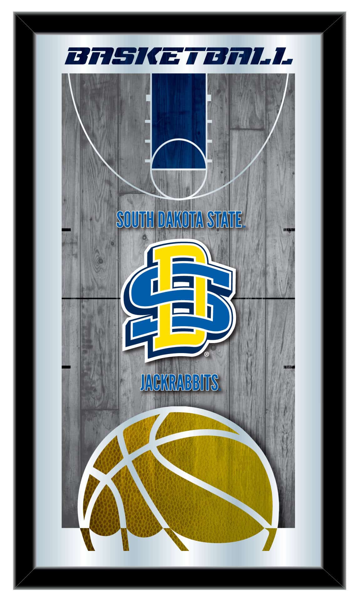 South Dakota State University 15x26 Basketball Wall Mirror