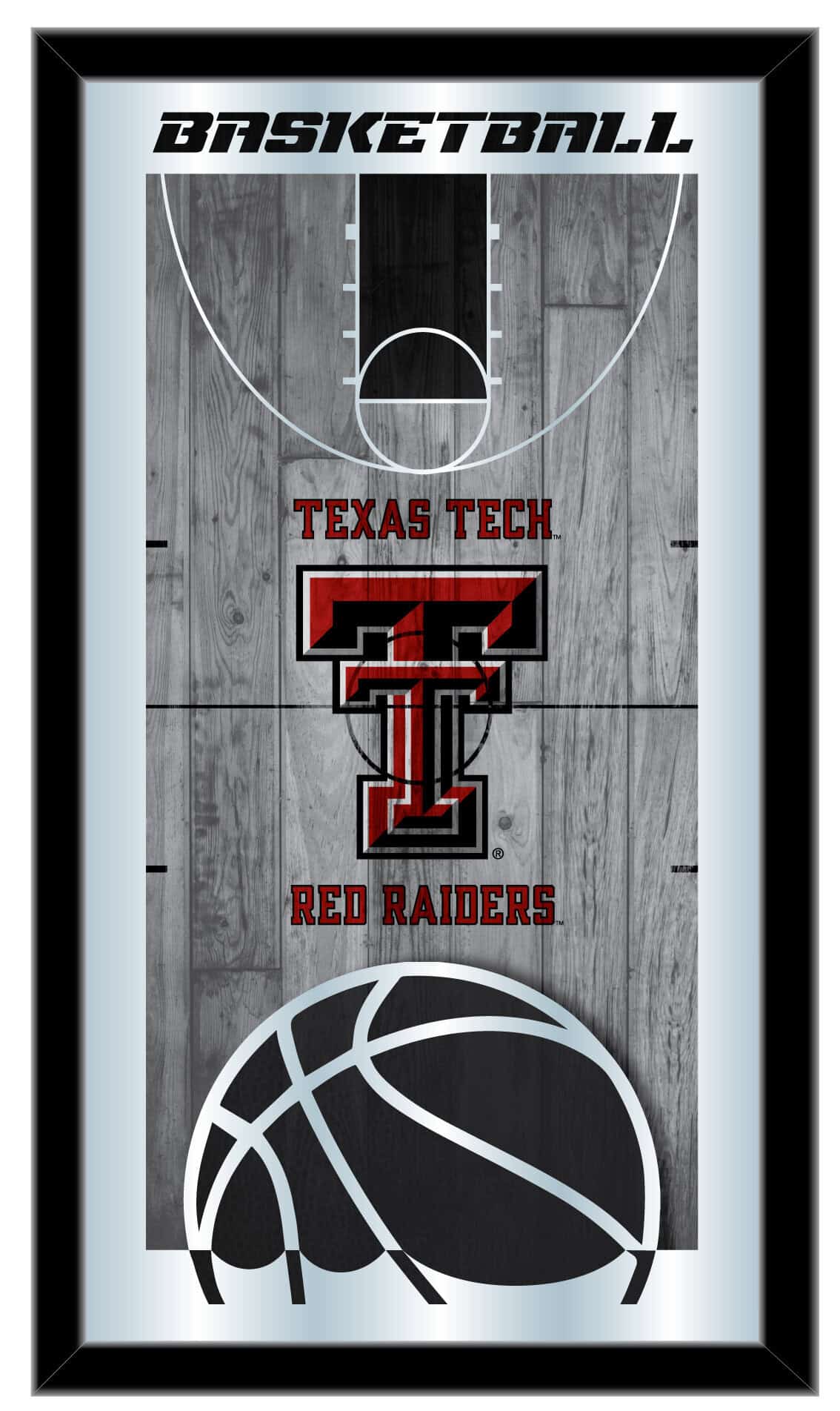Texas Tech University 15x26 Basketball Wall Mirror