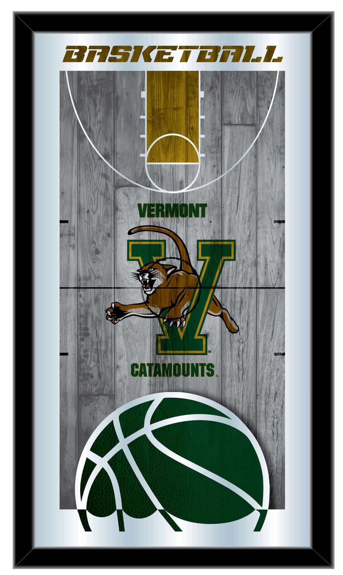 University of Vermont 15x26 Basketball Wall Mirror