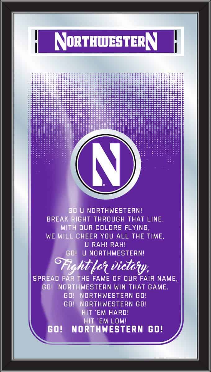 Northwestern University 26x15 Fight Song Wall Mirror