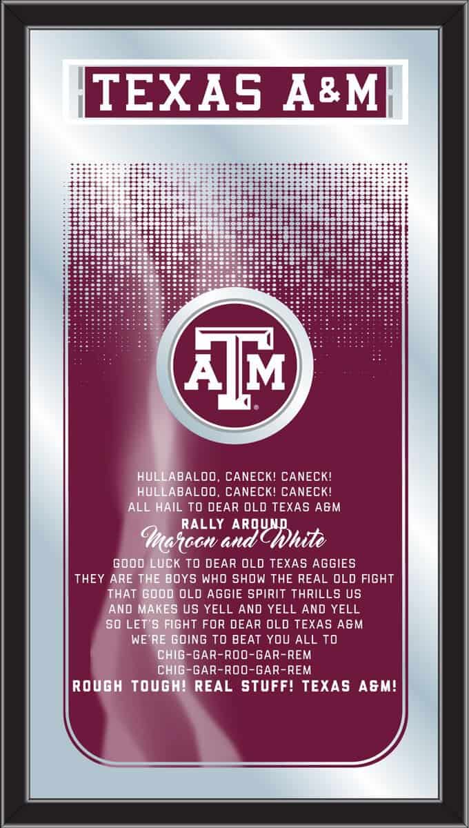 Texas A&M University 26x15 Fight Song Wall Mirror