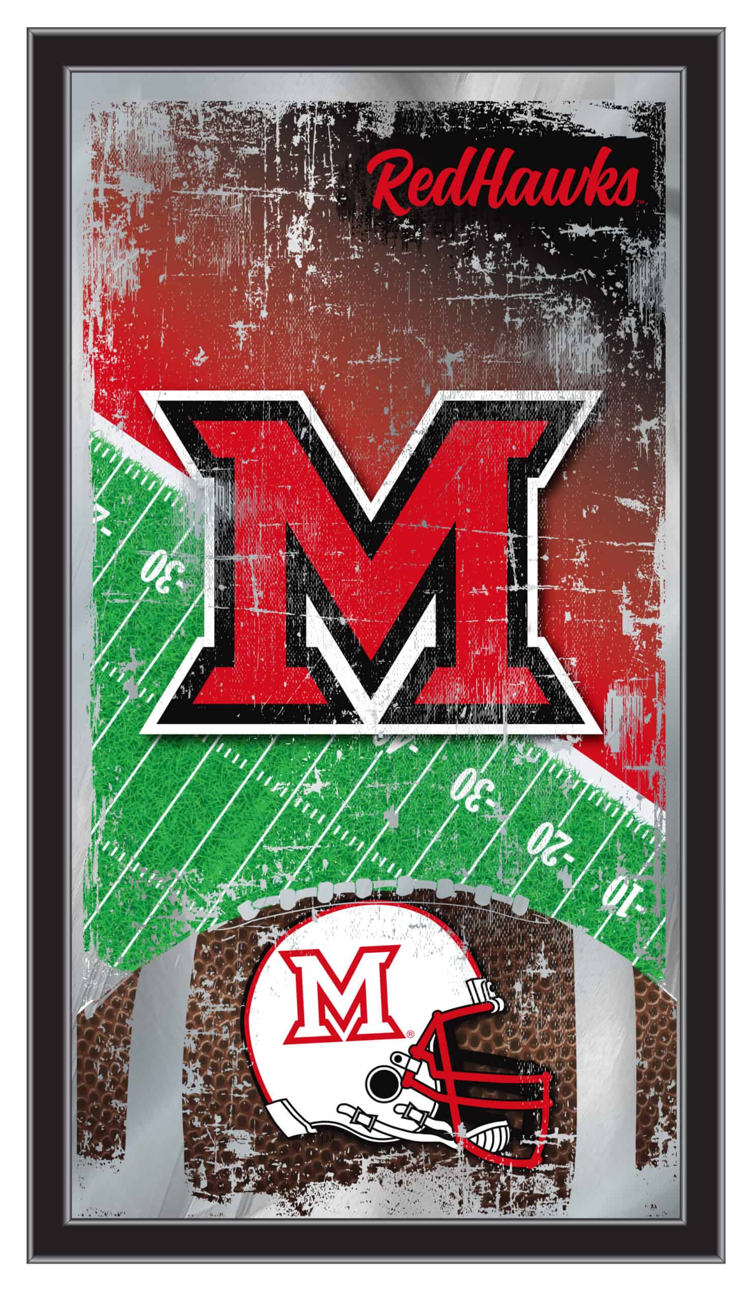 Miami University (OH) 15x26 Football Wall Mirror