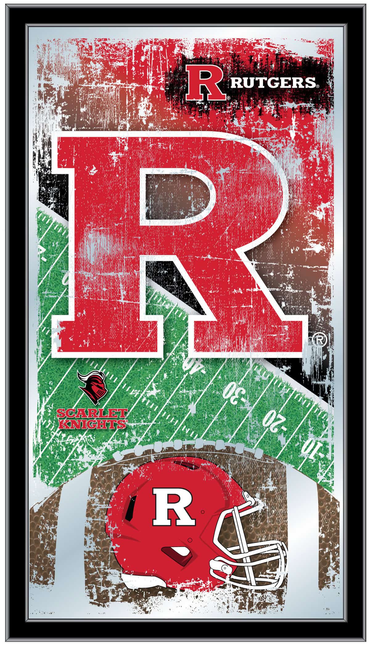 Rutgers 15x26 Football Wall Mirror