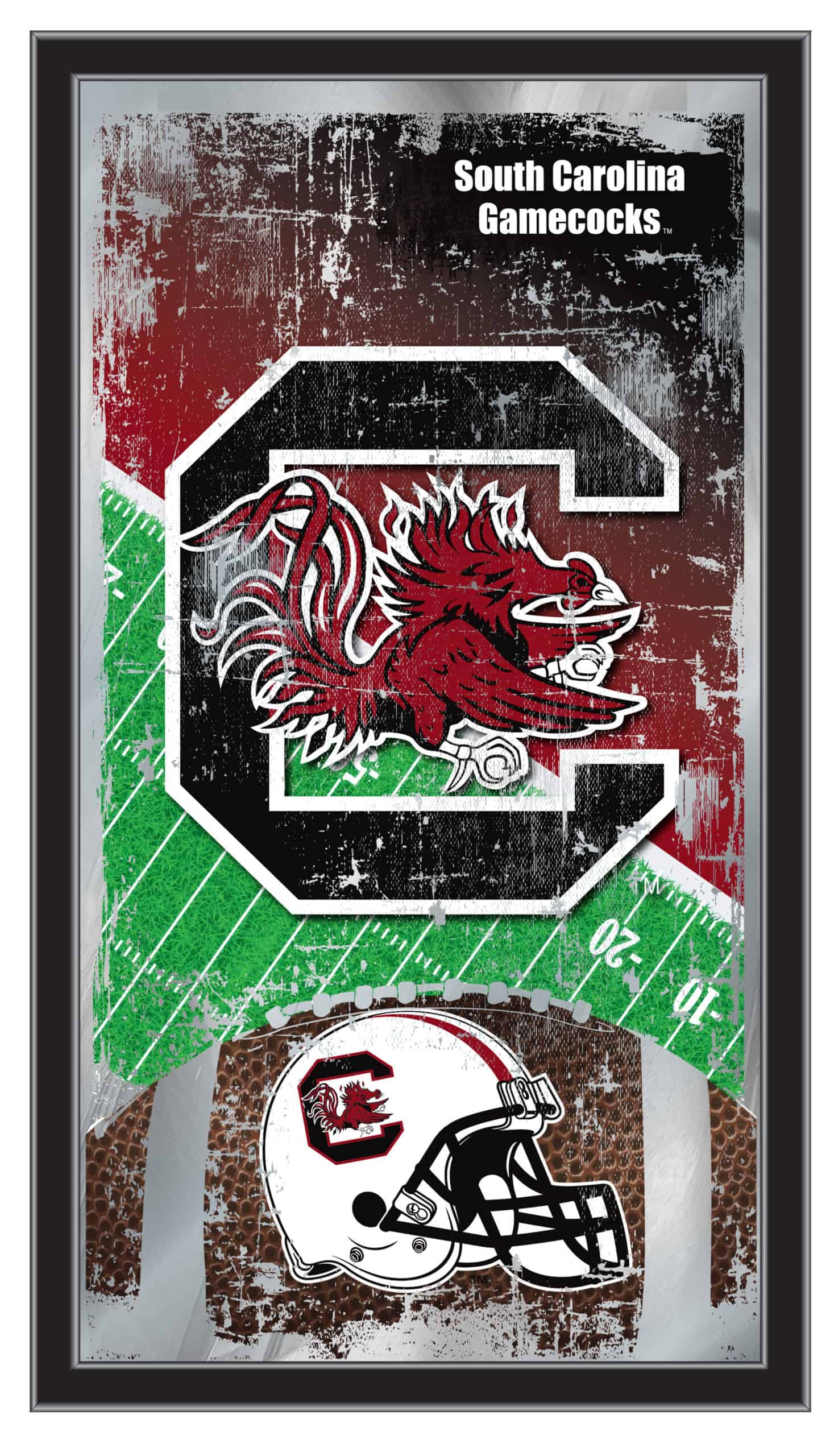 University of South Carolina 15x26 Football Wall Mirror
