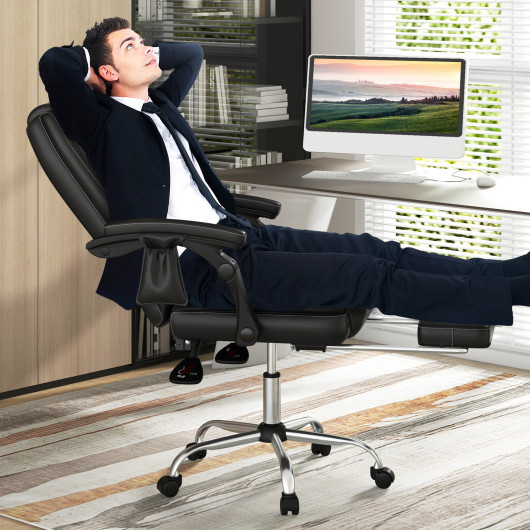 Massage Reclining Executive Chair with Footrest and Remote Control