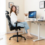 Ergonomic Mesh Office Chair with Adjustable Swivel and Rocking Backrest