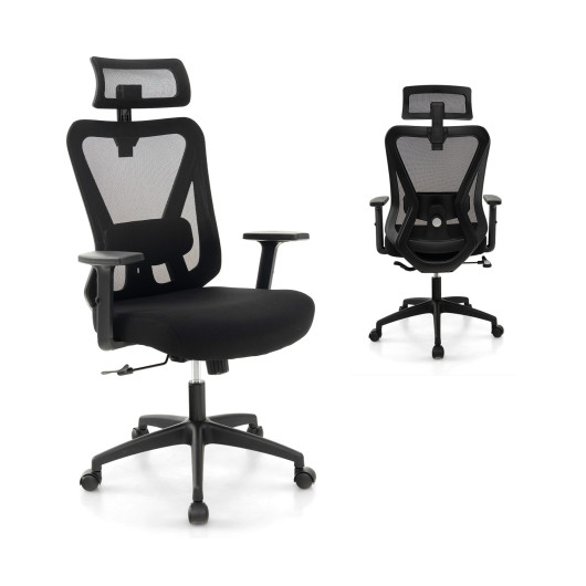 Ergonomic Mesh Office Chair with Adjustable Swivel and Rocking Backrest - Image 3