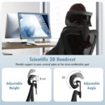 Ergonomic Mesh Office Chair with Adjustable Swivel and Rocking Backrest