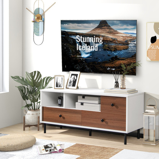 Mid-Century TV Stand with Storage for TVs up to 50 Inches