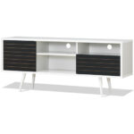 Mid-Century TV Stand with Storage for Living Room Spaces