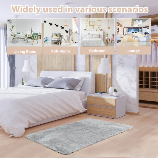 Modern Soft 4x6 Shag Rug with Anti-Slip Bottom - Image 13