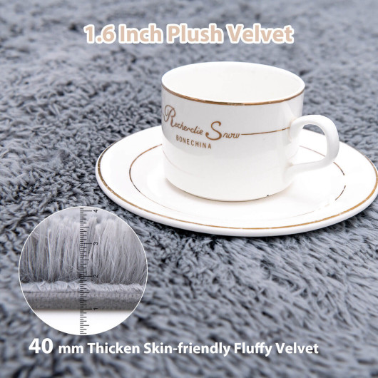 Modern Soft 4x6 Shag Rug with Anti-Slip Bottom - Image 14