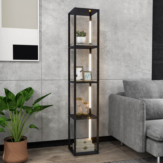 64 Inch Modern Floor Lamp with Shelves and Dimmable LED Bulbs - Image 6