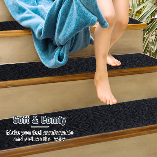 Non-Slip Indoor Stair Carpet Mats for Wooden Steps (Set of 15) - Image 14