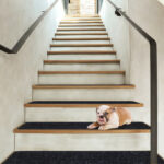 Non-Slip Washable Stair Treads Polyester Carpet Brown (Set of 15)