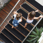 Non-Slip Washable Stair Treads Polyester Carpet Brown (Set of 15)
