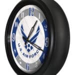 United States Air Force 14-Inch Indoor/Outdoor LED Wall Clock in Black