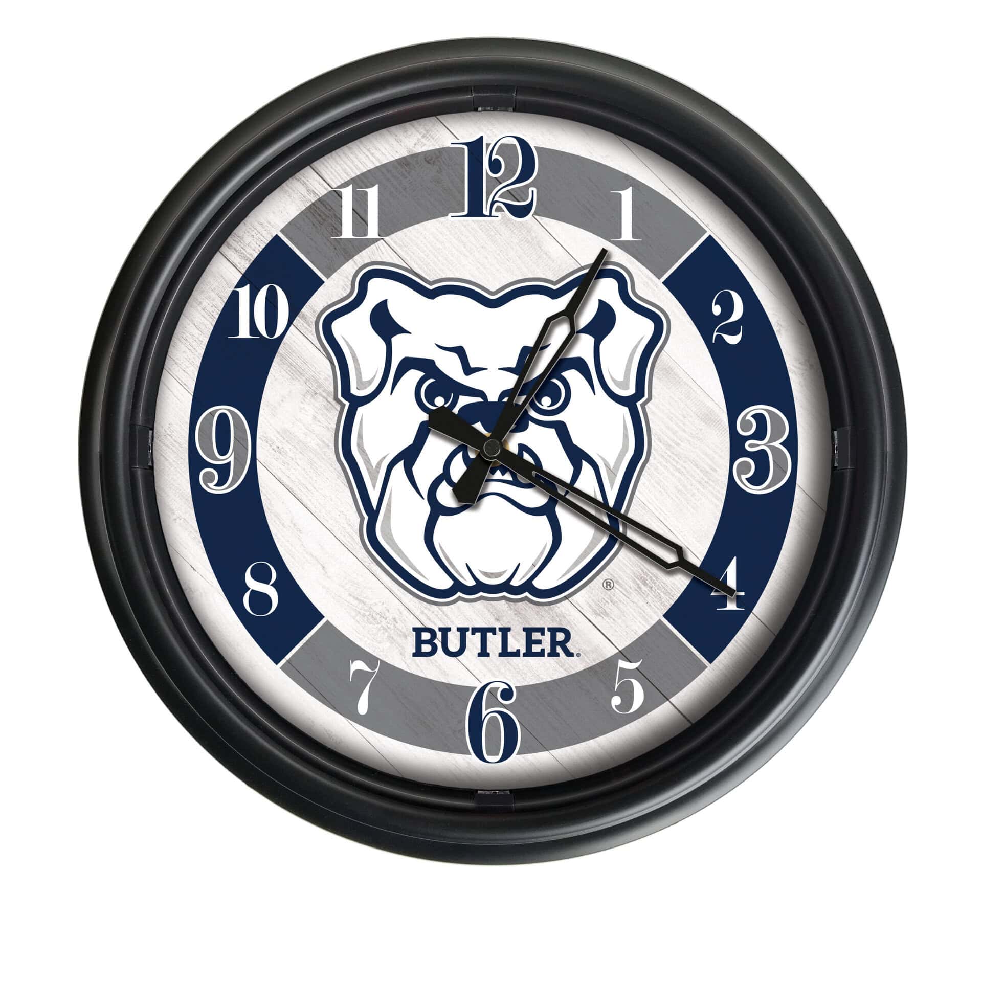 Butler University 14-Inch Indoor/Outdoor LED Wall Clock in Black