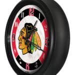 Chicago Blackhawks 14-Inch Indoor/Outdoor LED Wall Clock in Black