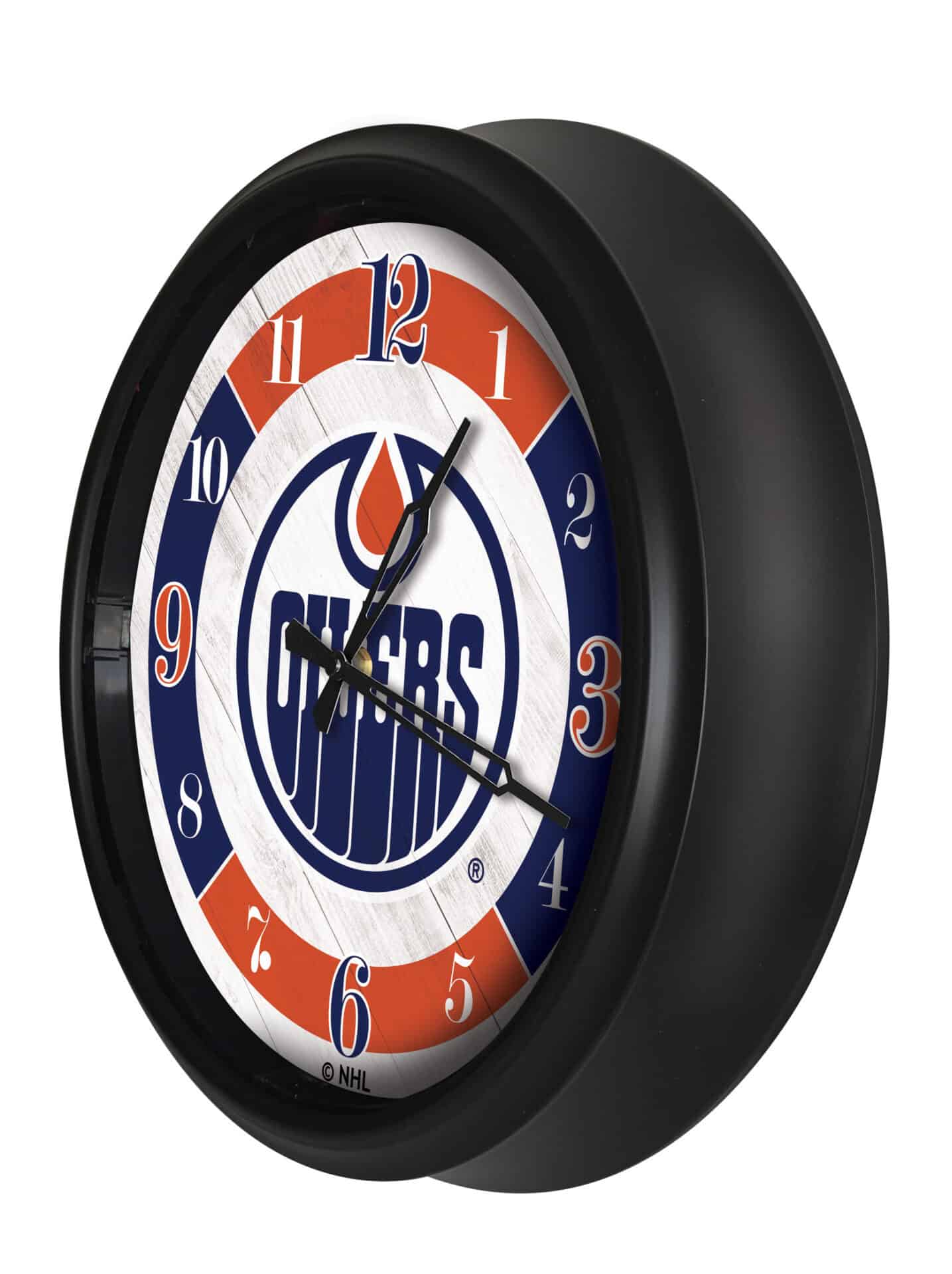 Edmonton Oilers 14-Inch Indoor/Outdoor LED Wall Clock in Black - Image 2