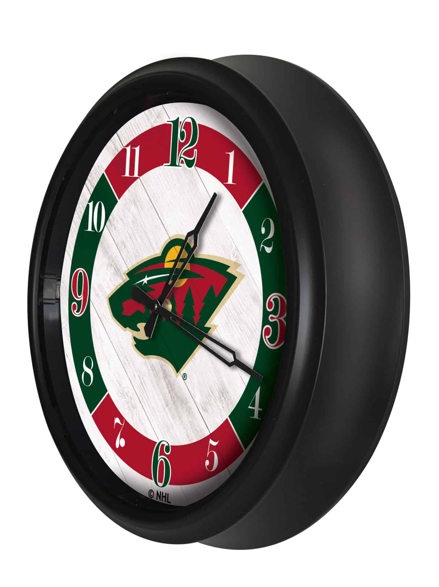 Minnesota Wild 14-Inch Indoor/Outdoor LED Wall Clock in Black - Image 2
