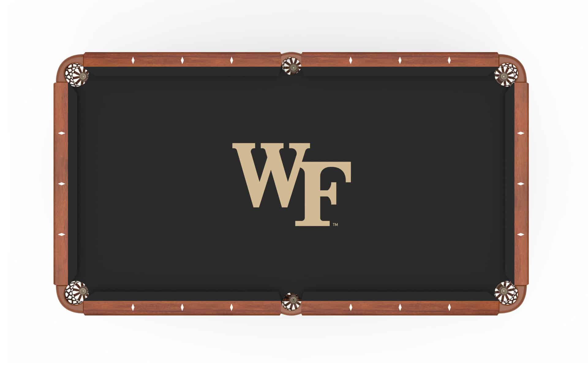 Wake Forest University Pool Table with Navajo Finish and Tapered Leg